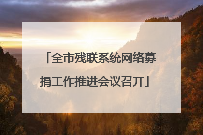 全市残联系统网络募捐工作推进会议召开