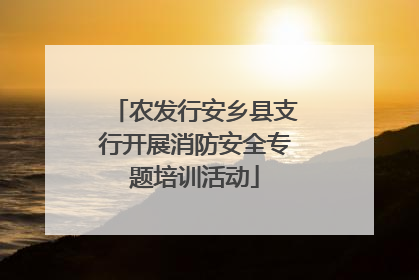 农发行安乡县支行开展消防安全专题培训活动