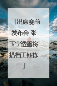 出席赛前发布会 张玉宁透露将搭档王钰栋