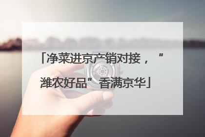 净菜进京产销对接，“潍农好品”香满京华