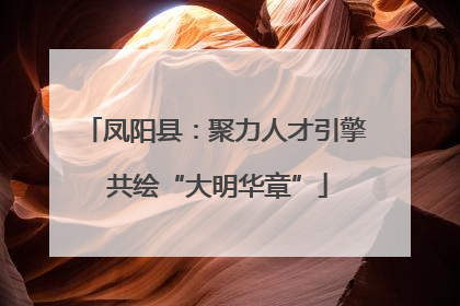 凤阳县：聚力人才引擎 共绘“大明华章”