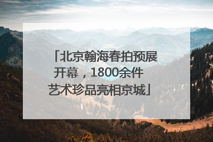 北京翰海春拍预展开幕，1800余件艺术珍品亮相京城
