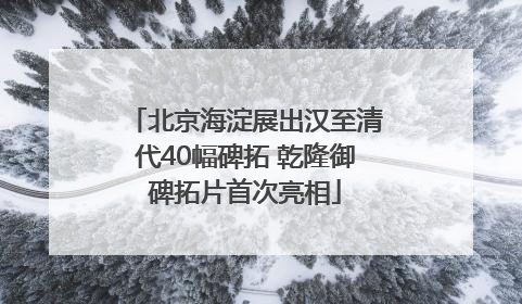 北京海淀展出汉至清代40幅碑拓 乾隆御碑拓片首次亮相