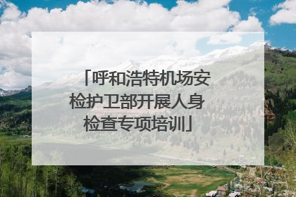 呼和浩特机场安检护卫部开展人身检查专项培训