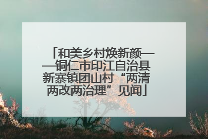 和美乡村焕新颜——铜仁市印江自治县新寨镇团山村“两清两改两治理”见闻