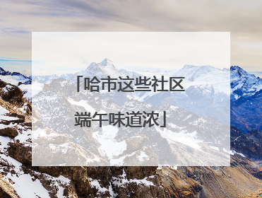 哈市这些社区端午味道浓