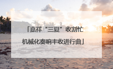 嘉祥“三夏”收割忙 机械化奏响丰收进行曲