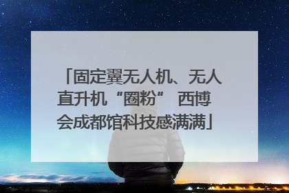 固定翼无人机、无人直升机“圈粉” 西博会成都馆科技感满满