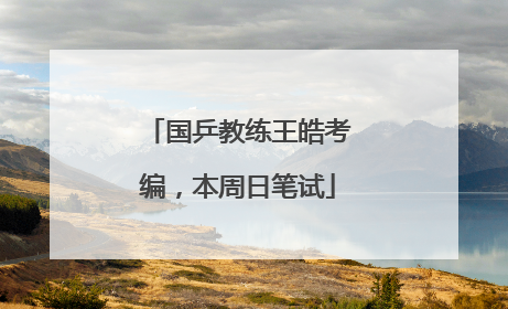 国乒教练王皓考编，本周日笔试