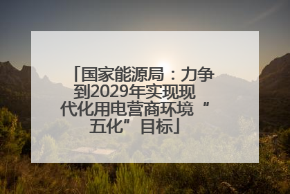 国家能源局：力争到2029年实现现代化用电营商环境“五化”目标