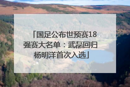国足公布世预赛18强赛大名单：武磊回归 杨明洋首次入选