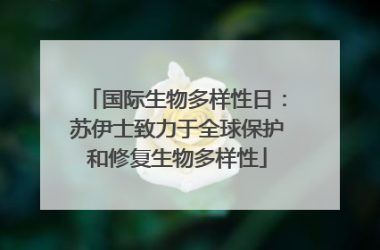 国际生物多样性日：苏伊士致力于全球保护和修复生物多样性