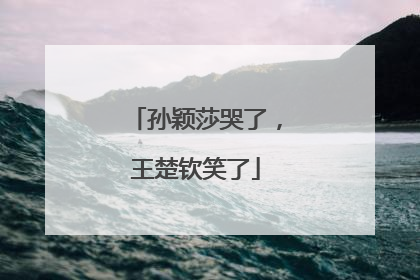 孙颖莎哭了，王楚钦笑了