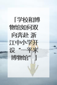 学校和博物馆如何双向奔赴 浙江中小学开设“一平米博物馆”