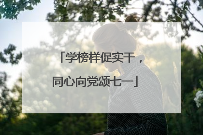 学榜样促实干，同心向党颂七一