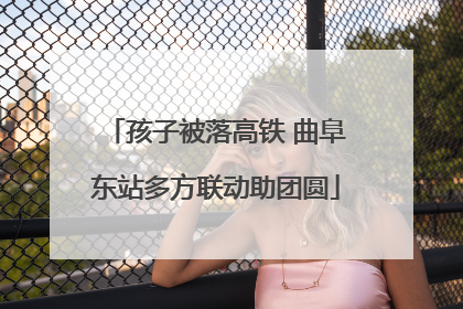 孩子被落高铁 曲阜东站多方联动助团圆