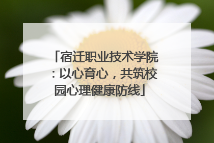 宿迁职业技术学院：以心育心，共筑校园心理健康防线
