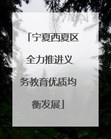 宁夏西夏区 全力推进义务教育优质均衡发展