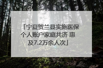 宁夏贺兰县实施医保个人账户家庭共济 惠及7.2万余人次