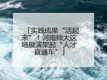 实践成果“活起来”！河南师大这场展演架起“人才直通车”