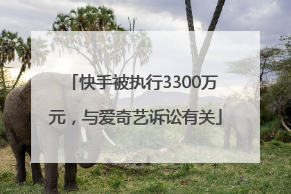 快手被执行3300万元，与爱奇艺诉讼有关