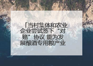 当村集体和农业企业尝试签下“对赌”协议 能为发展酿酒专用粮产业带来哪些利好？
