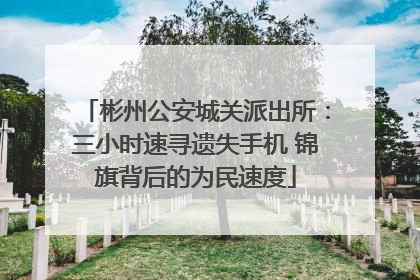 彬州公安城关派出所：三小时速寻遗失手机 锦旗背后的为民速度