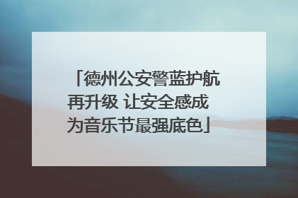 德州公安警蓝护航再升级 让安全感成为音乐节最强底色