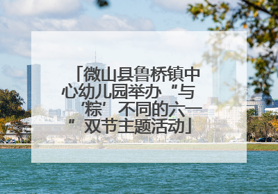 微山县鲁桥镇中心幼儿园举办“与‘粽’不同的六一”双节主题活动