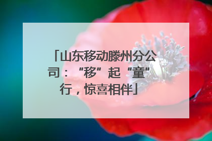 山东移动滕州分公司：“移”起“童”行，惊喜相伴