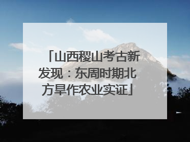 山西稷山考古新发现：东周时期北方旱作农业实证