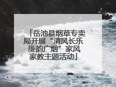 岳池县烟草专卖局开展“清风长乐 廉韵广烟”家风家教主题活动