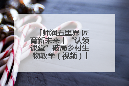 师润五里界 匠育新未来丨“认领课堂”破局乡村生物教学（视频）