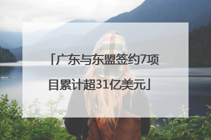 广东与东盟签约7项目累计超31亿美元