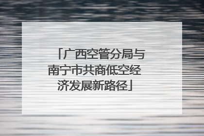 广西空管分局与南宁市共商低空经济发展新路径