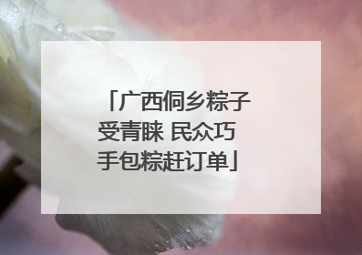 广西侗乡粽子受青睐 民众巧手包粽赶订单