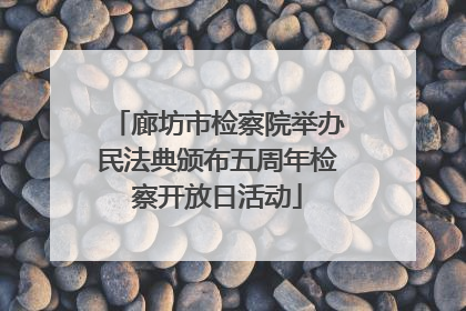 廊坊市检察院举办民法典颁布五周年检察开放日活动