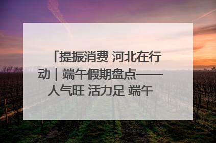 提振消费 河北在行动｜端午假期盘点——人气旺 活力足 端午经济“热浪”迭起