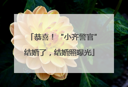 恭喜！“小齐警官”结婚了，结婚照曝光
