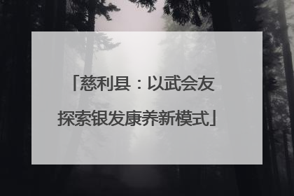 慈利县：以武会友 探索银发康养新模式