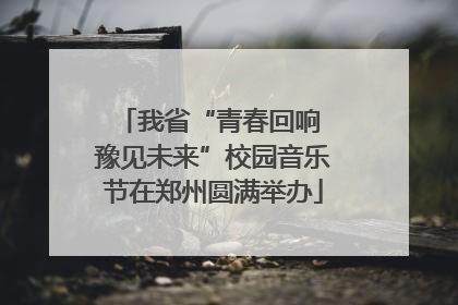 我省“青春回响 豫见未来”校园音乐节在郑州圆满举办