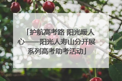护航高考路 阳光暖人心——阳光人寿山分开展系列高考助考活动