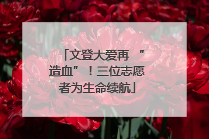 文登大爱再 “造血”！三位志愿者为生命续航