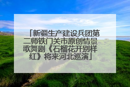 新疆生产建设兵团第二师铁门关市原创情景歌舞剧《石榴花开别样红》将来河北巡演