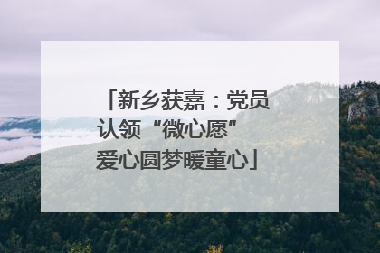 新乡获嘉：党员认领“微心愿” 爱心圆梦暖童心