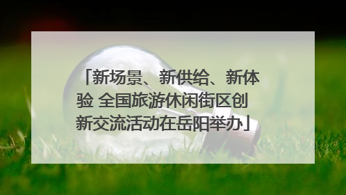 新场景、新供给、新体验 全国旅游休闲街区创新交流活动在岳阳举办