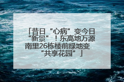 昔日“心病”变今日“新景”！东高地万源南里26栋楼前绿地变“共享花园”
