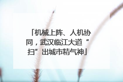 机械上阵、人机协同，武汉临江大道“扫”出城市精气神