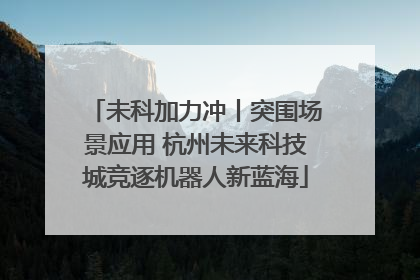 未科加力冲丨突围场景应用 杭州未来科技城竞逐机器人新蓝海