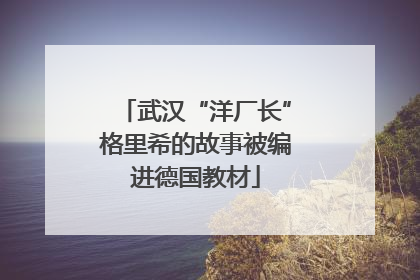 武汉“洋厂长”格里希的故事被编进德国教材